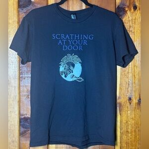 Scrathing at your Door black graphic tee
